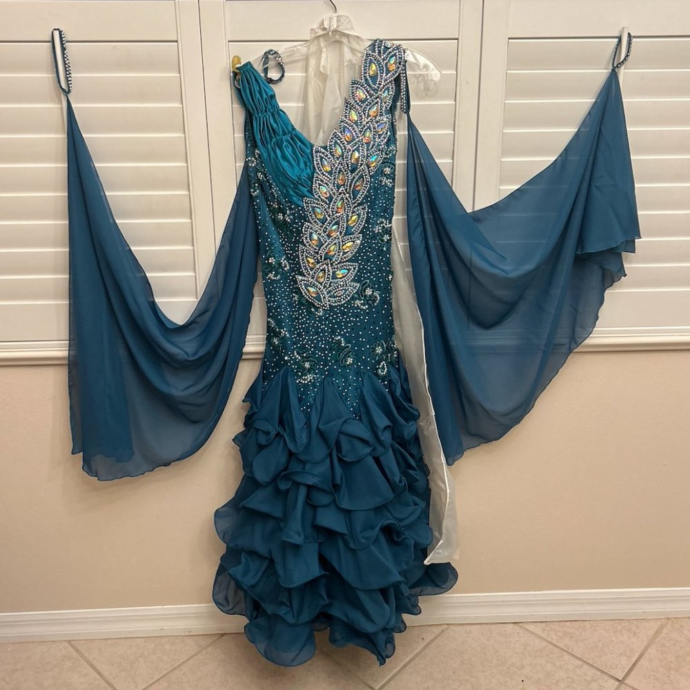 Teal Ballroom Gown